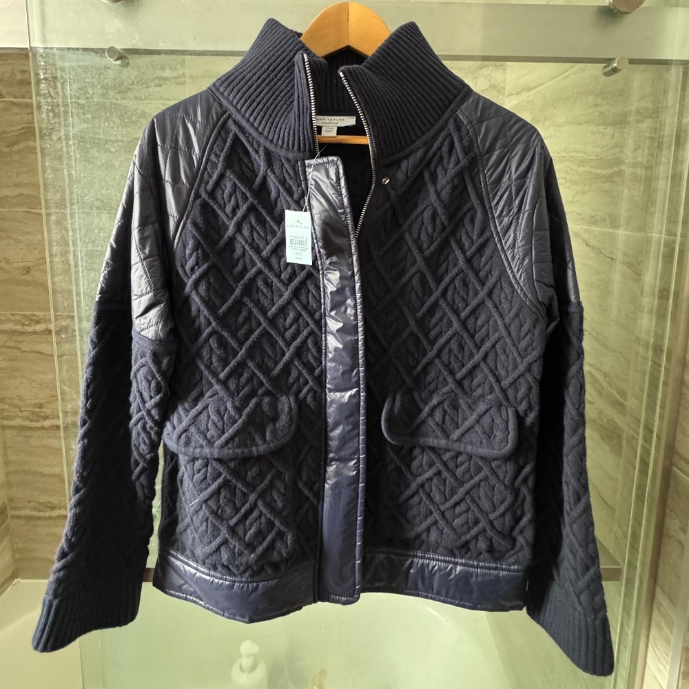 Ann Taylor mixed media jacket- NWT